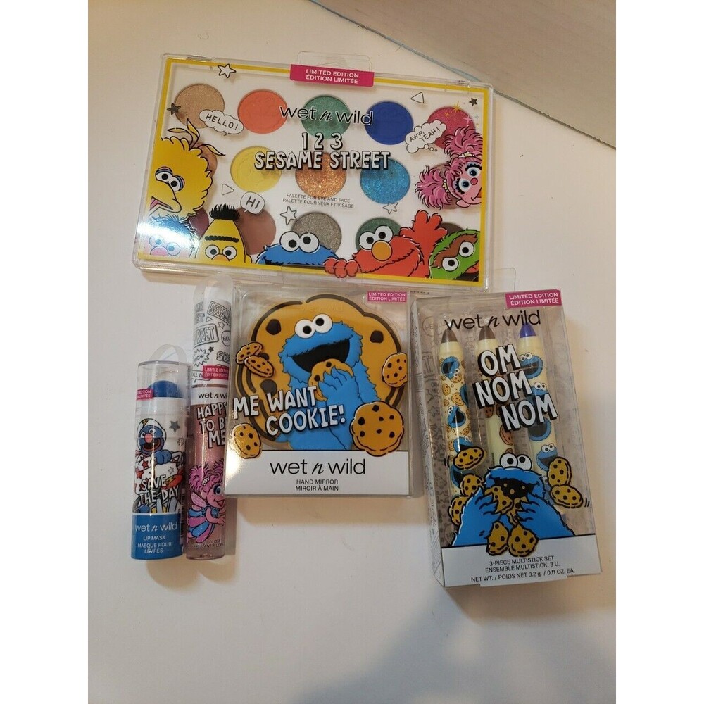 Brand New SEALED Wet n Wild X Sesame Street  Eye Shadow Lip 5 piece collection